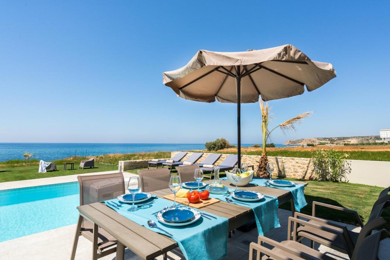 Beachfront Nymphes Aigli, Brand New Villa With Pool, Children Area & Bbq Skaleta Exterior photo