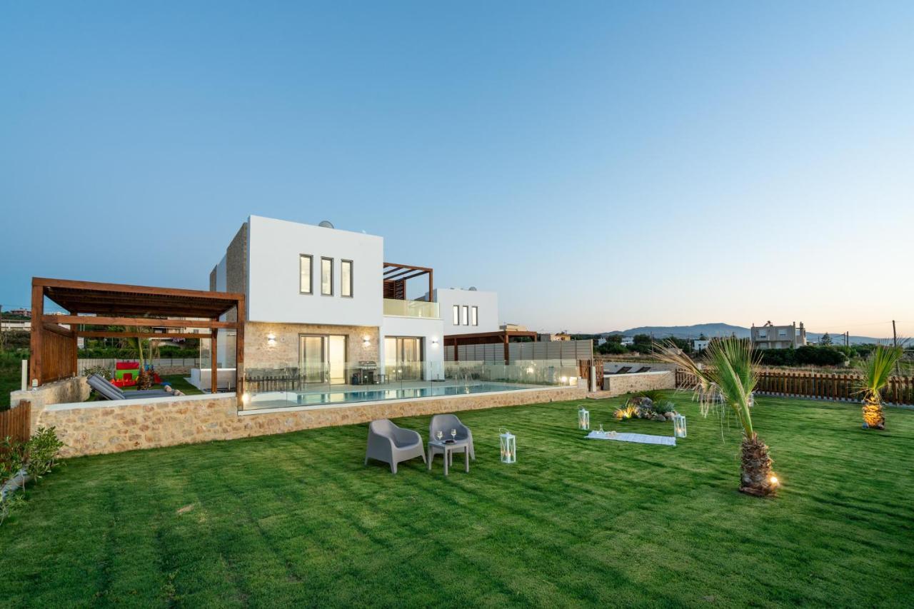 Beachfront Nymphes Aigli, Brand New Villa With Pool, Children Area & Bbq Skaleta Exterior photo